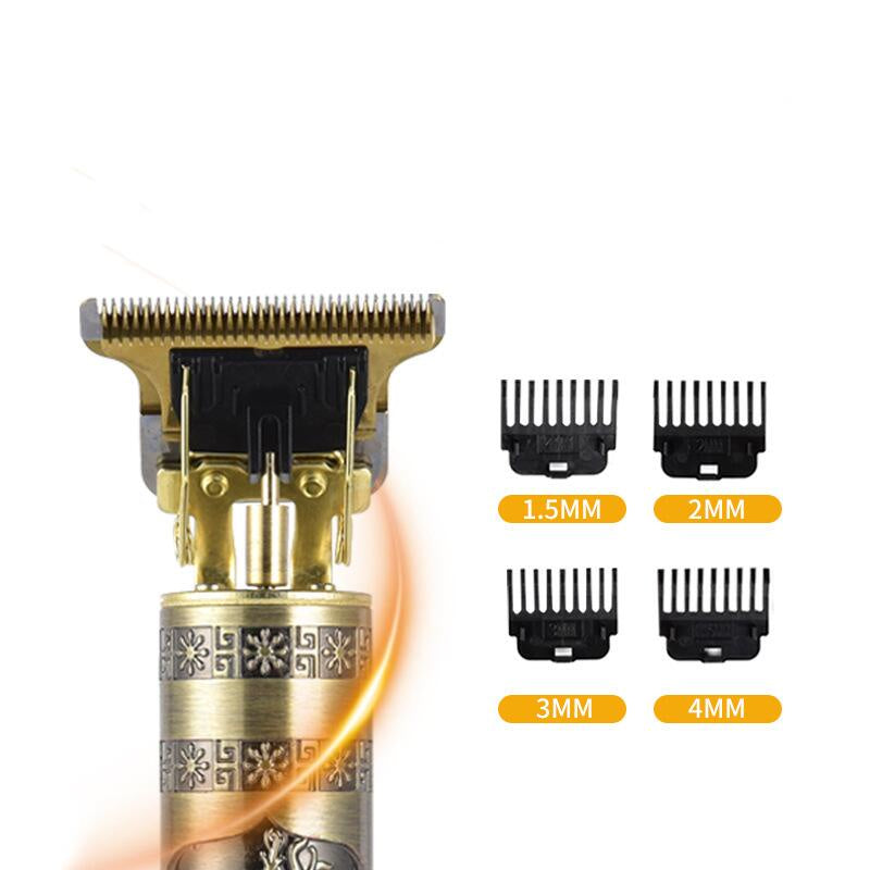 Máquina de Cortar Cabelo Profissional e Barbeador Dragão Elétrica com Bateria Recarregável